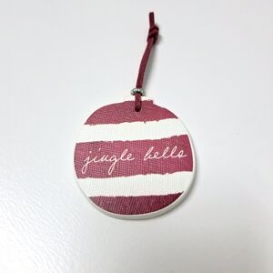 Red and White Striped Ornament